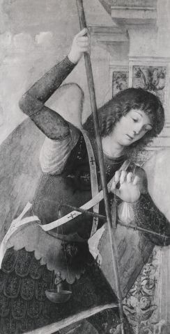 Hobbs, Sherley — Triptych: Archangel Michael. Italian, 15th cen., Venetian. by Rondinelli — insieme, dopo la pulitura
